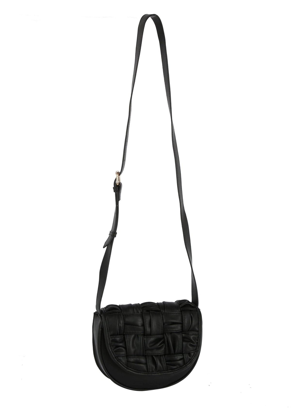 Yasmin Woven Leather Women's Crossbody Bag: Gray