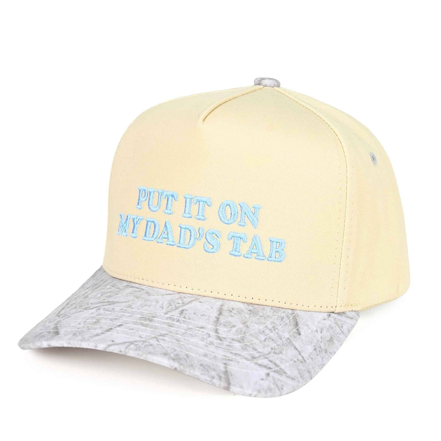 TCM0051 Puff Embroidered Put It On My Dad's Tab Trucker Hat: Leopard