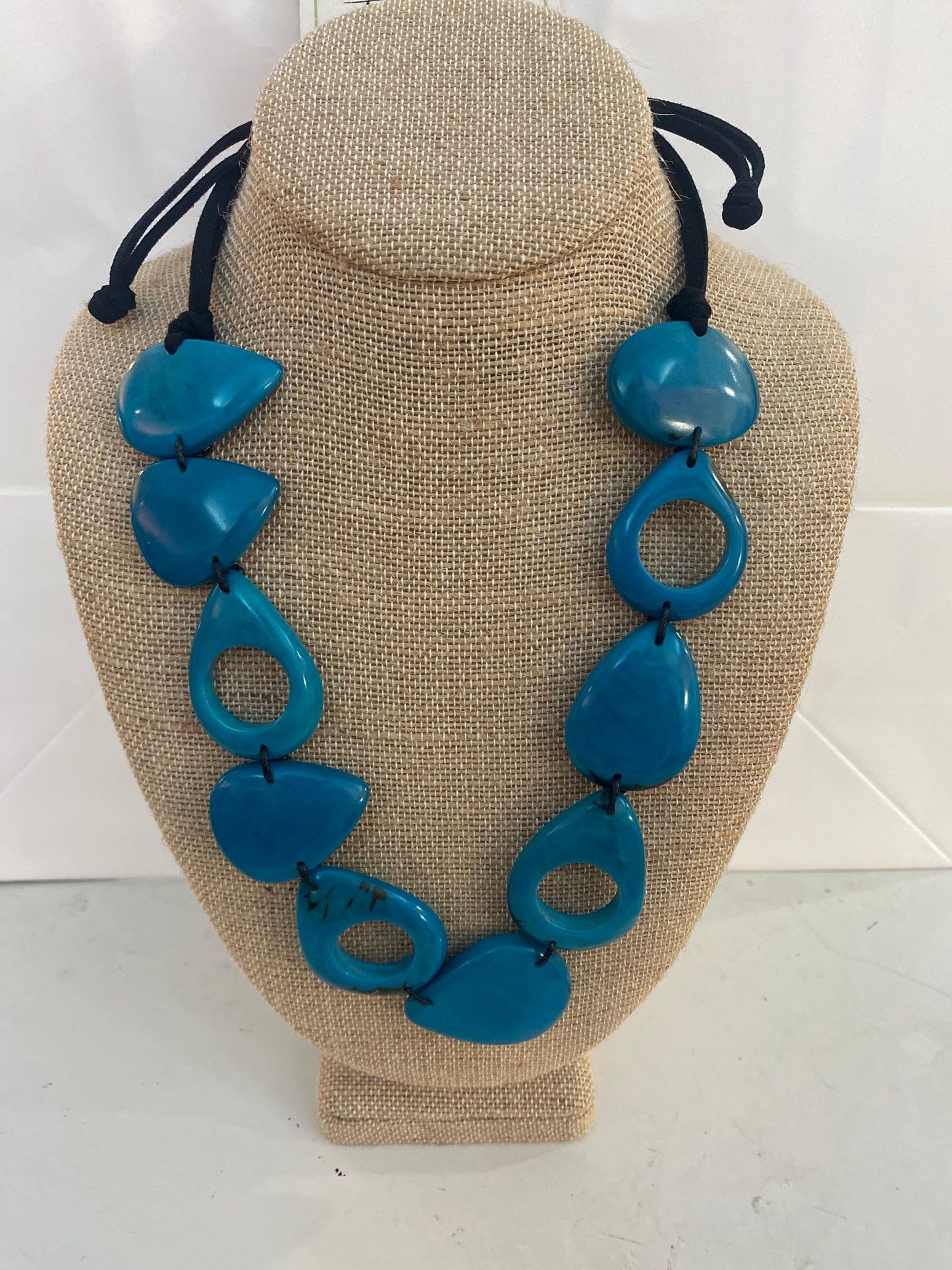 Tagua Necklace Blue/Teal