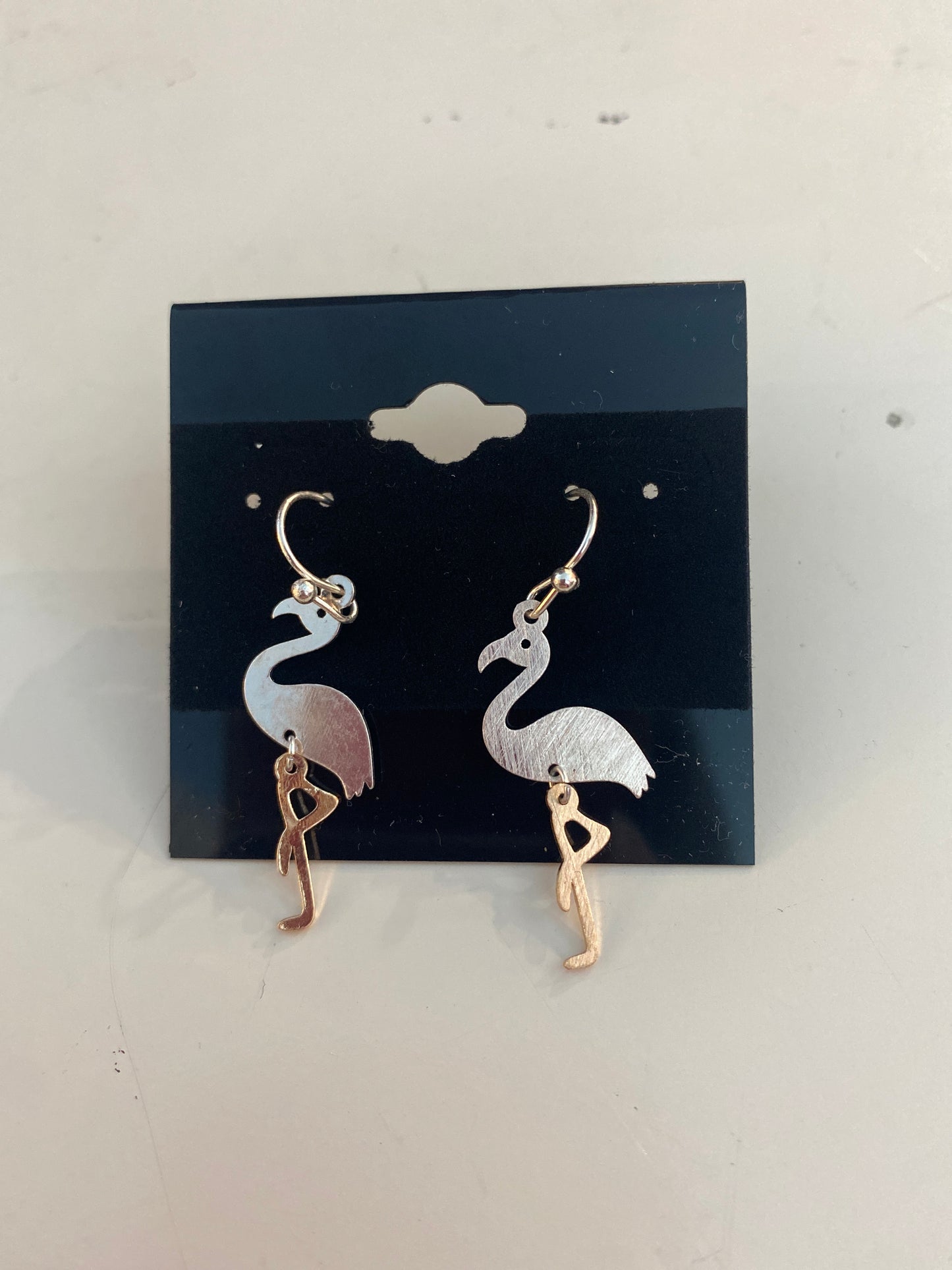 Flamingo Brass Earrings