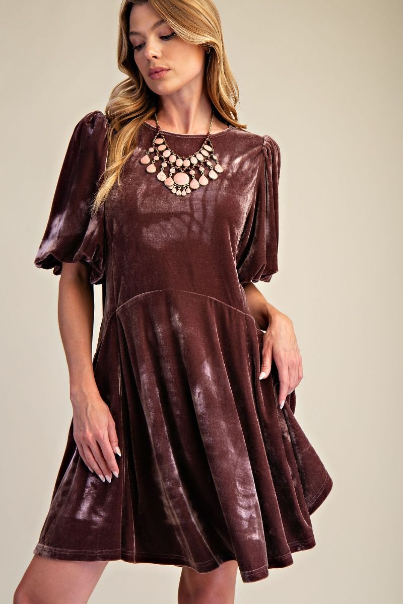 Velvet Dress Mocha