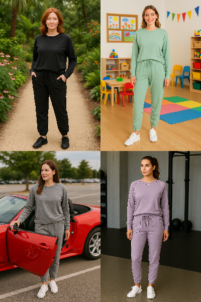 Jogger Set Lavender Gray
