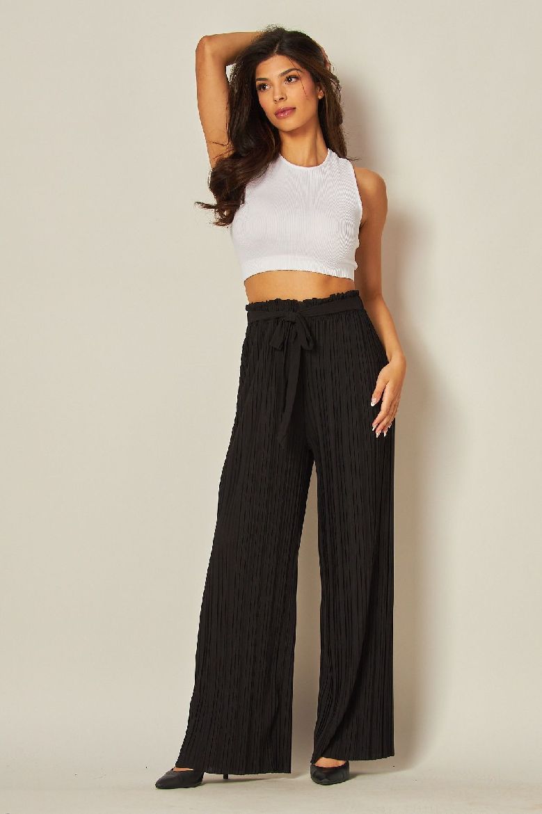 Tie Front Pleated Pant