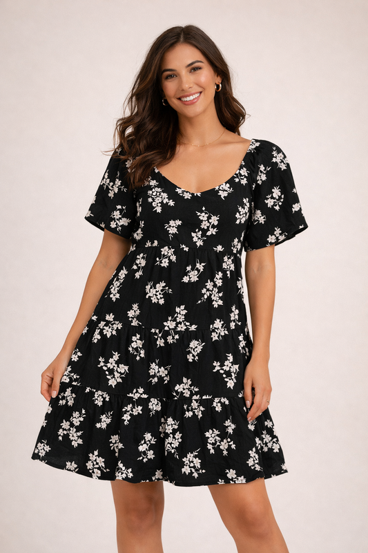 Challis Babydoll Dress
