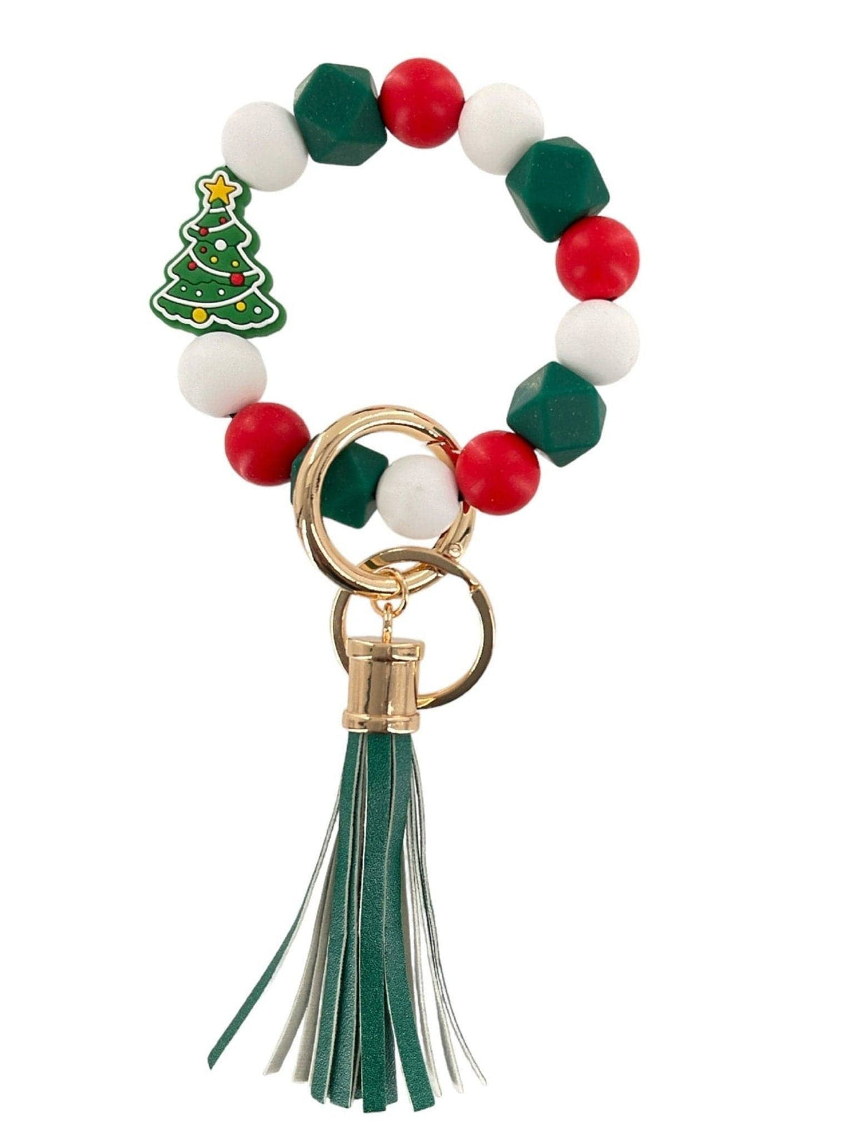 Christmas Keychain Bracelet: Wreath (CW)