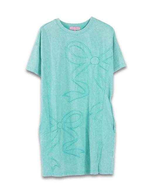 SS Teal T-shirt Dress Vintage Wash