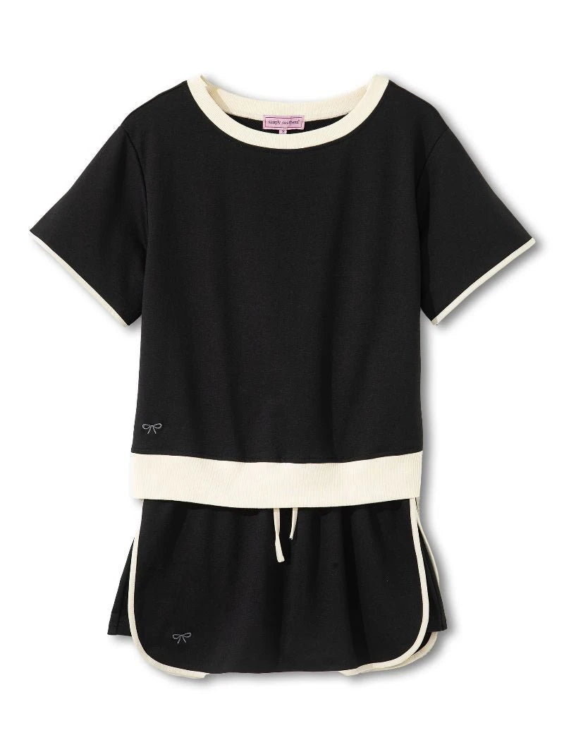 Simply Southern Activewear Skirt Set Black