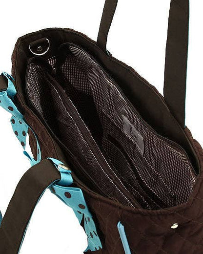 Quilted Solid Diaper Bag: RDWH