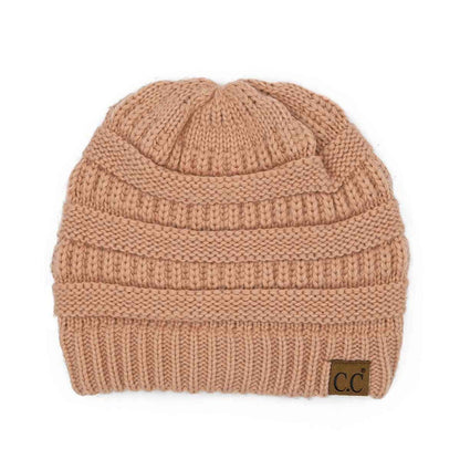 HAT20A Olivia Classic Knit Beanie: Indian Pink