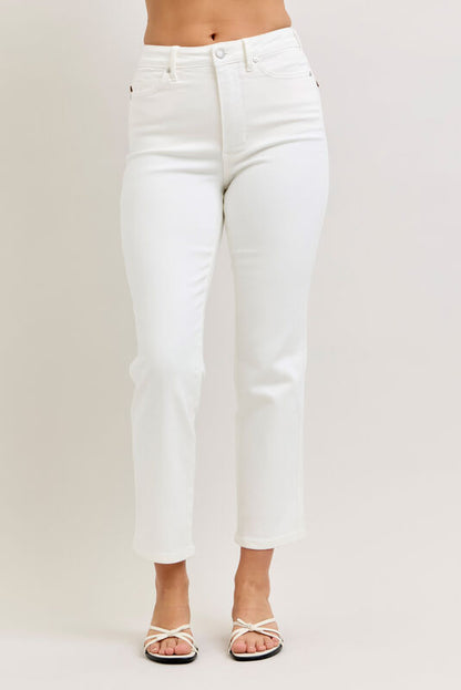 Judy Blue White Denim 881070 HW Tummy Control Pants