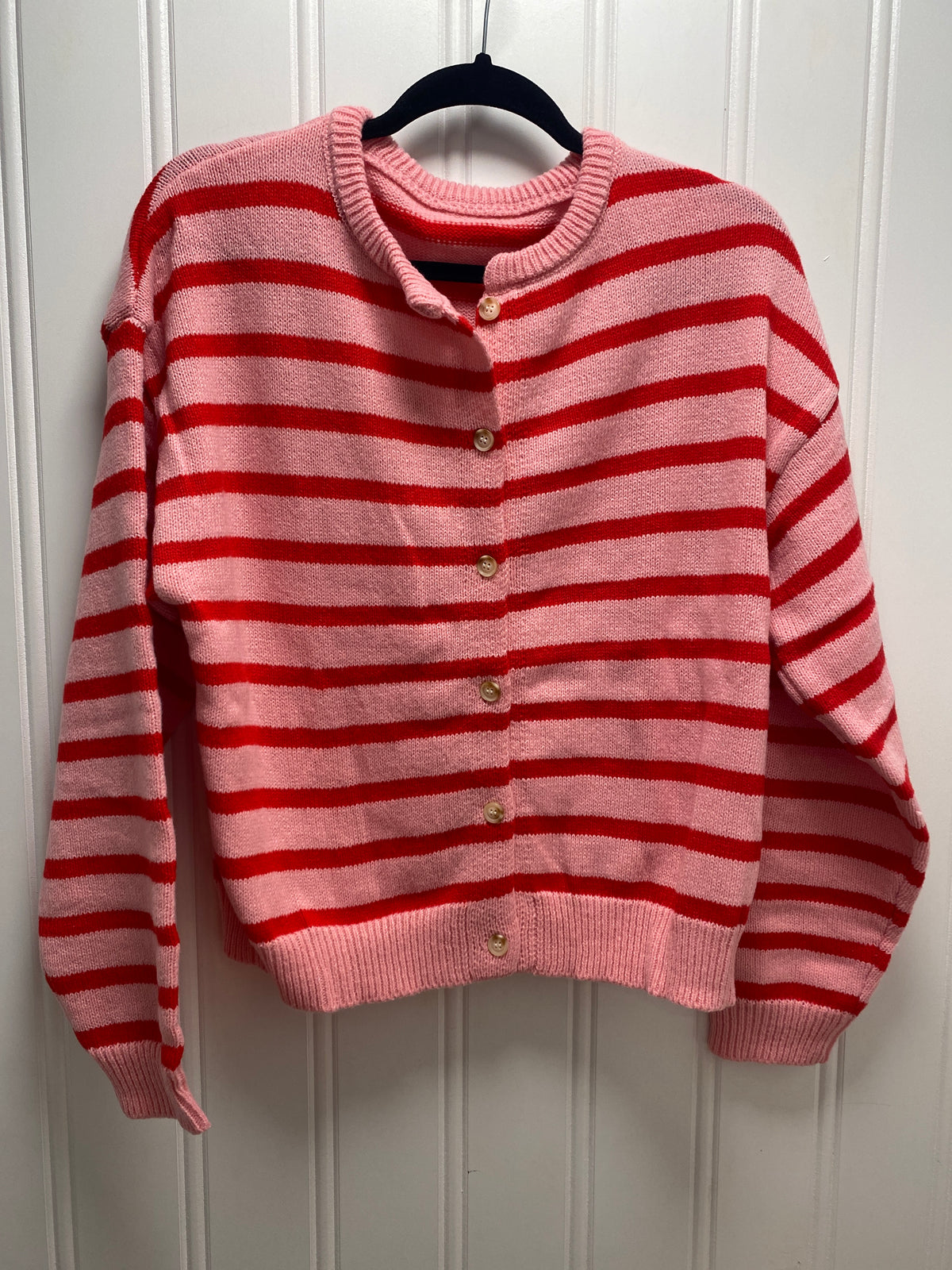Dalouche Pink with Red Stripes Sweater