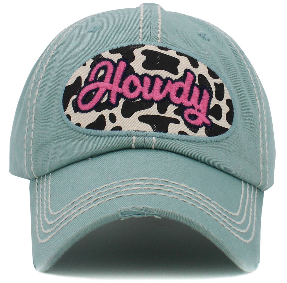 KBV1495 Howdy Washed Vintage Ballcap: Hot Pink