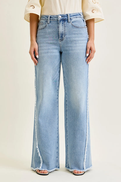 Judy Blue 881087 Retro Wide w/ Raw Twisted Outseam