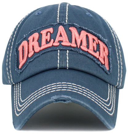 KBV1540 Dreamer Washed Vintage Cap: Black
