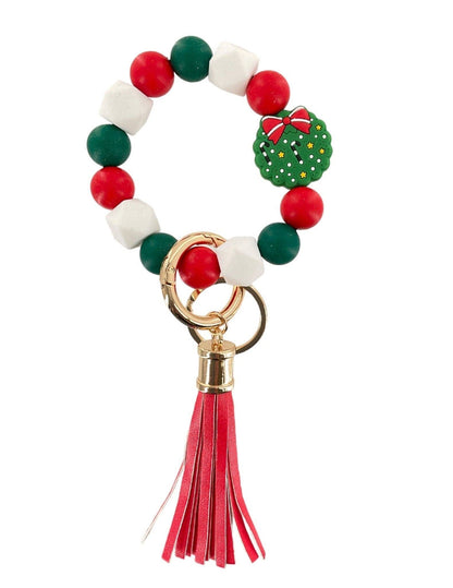 Christmas Keychain Bracelet: Wreath (CW)