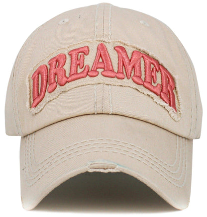 KBV1540 Dreamer Washed Vintage Cap: Black