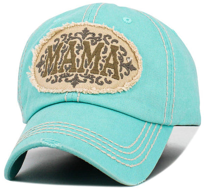KBV1637 MAMA Vintage Baseball Cap: Hot Pink