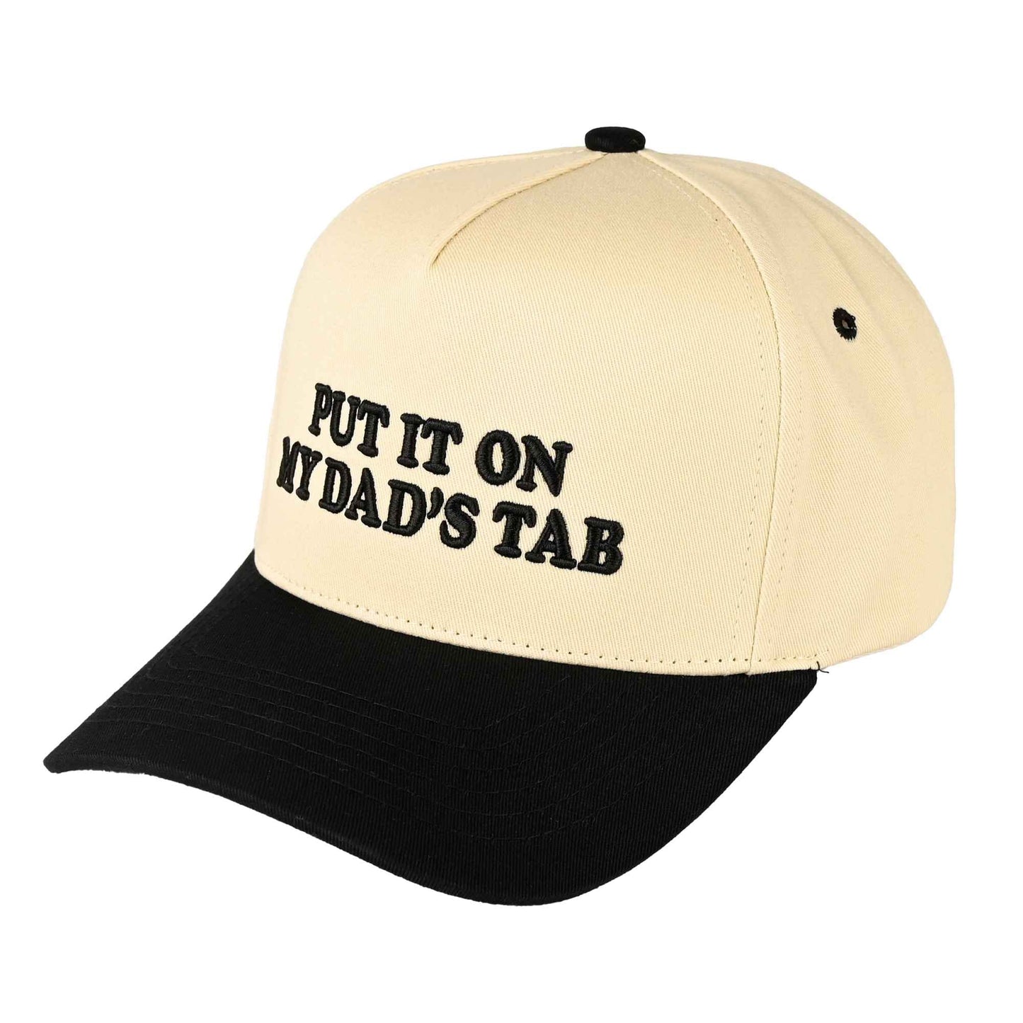 TCM0051 Puff Embroidered Put It On My Dad's Tab Trucker Hat: Leopard