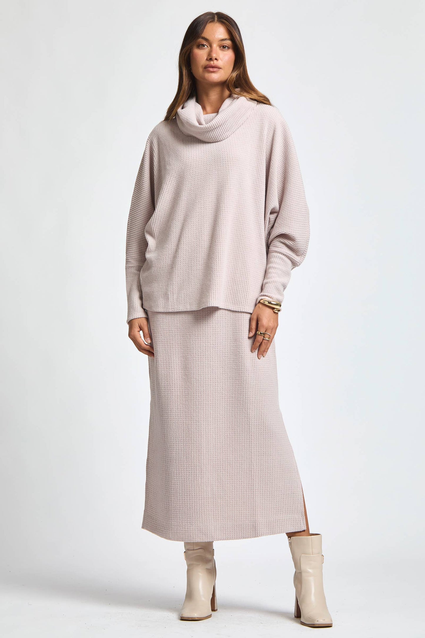 2 Piece Cozy Thermal Layered Set: Wine / M