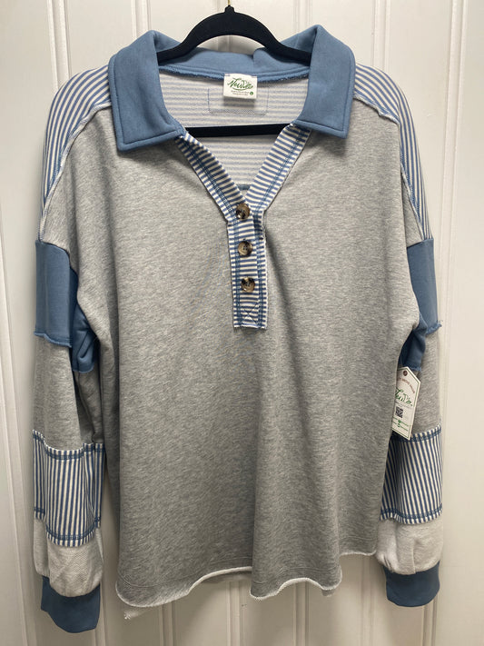 French Terry Strip Trim Pullover