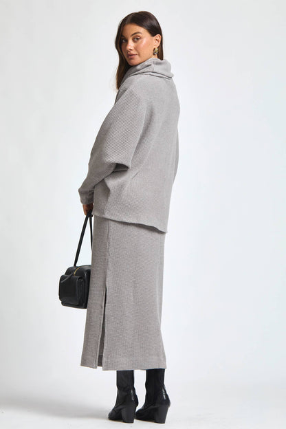 2 Piece Cozy Thermal Layered Set: Wine / S