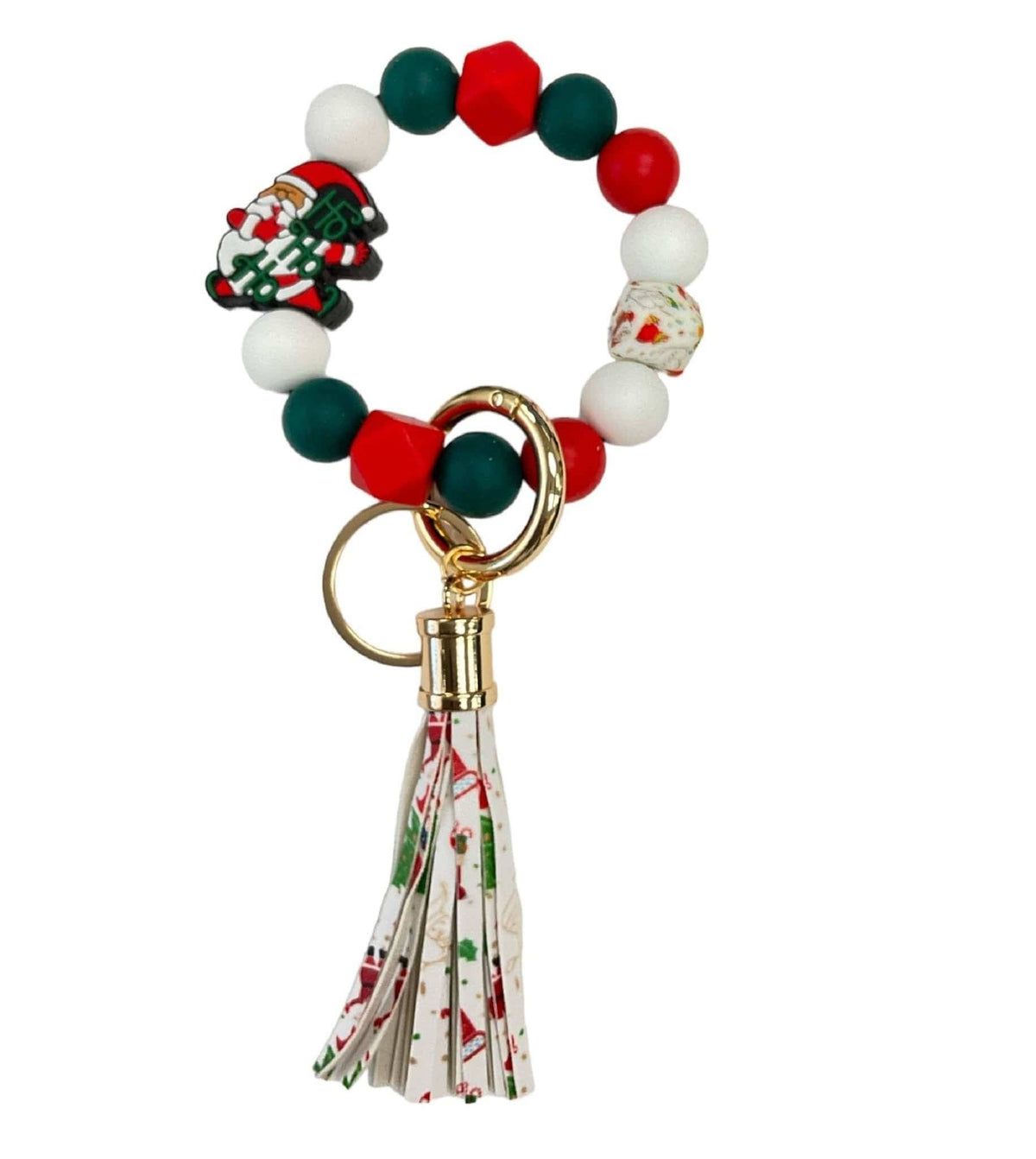 Christmas Keychain Bracelet: Wreath (CW)