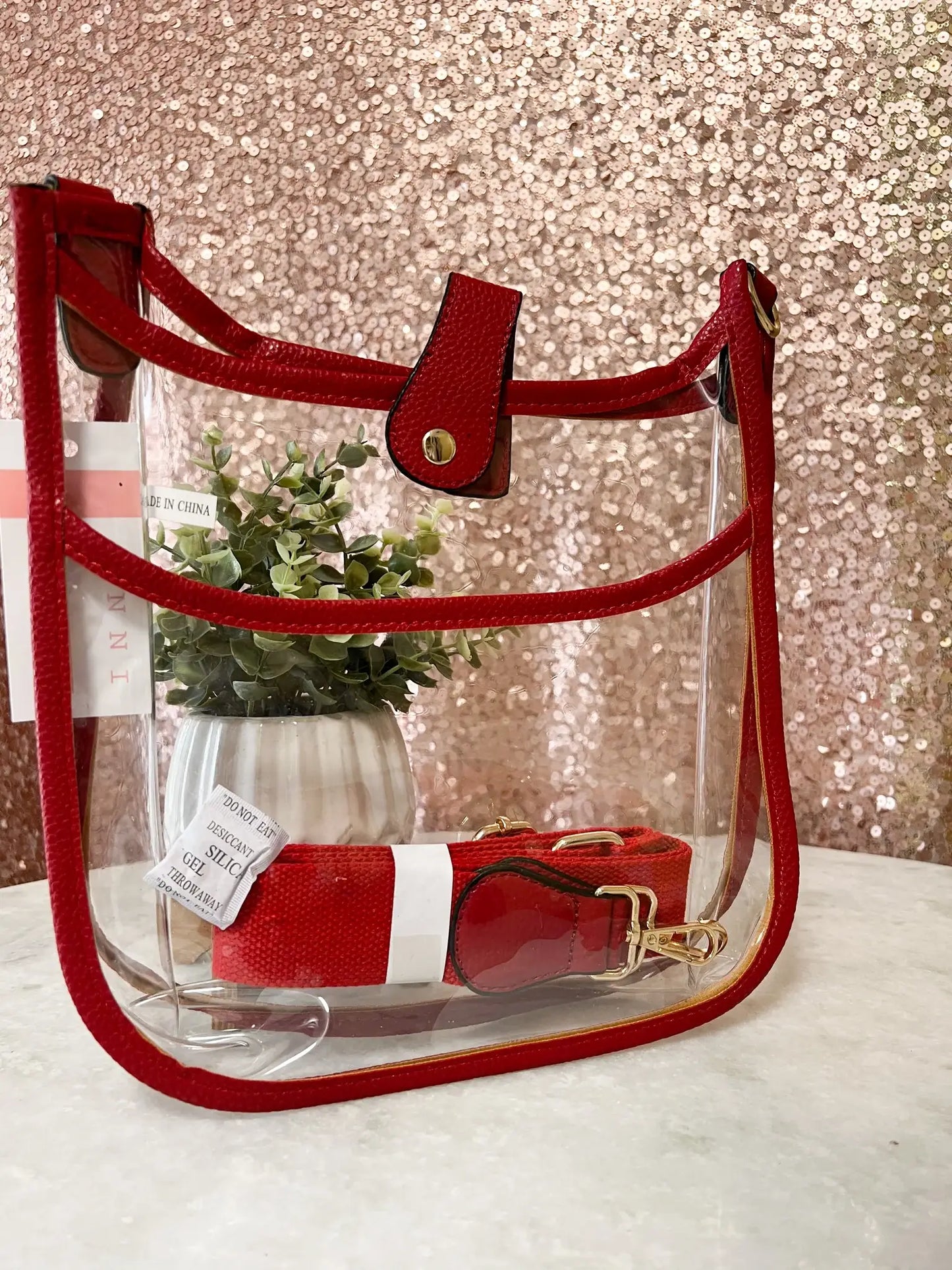 Game day Clear crossbody Bag: White