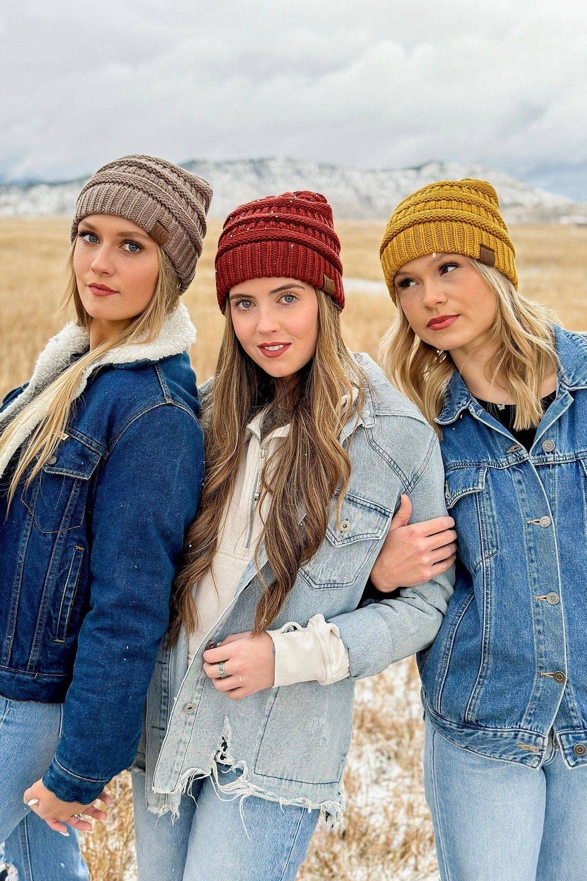 HAT20A Olivia Classic Knit Beanie: Indian Pink