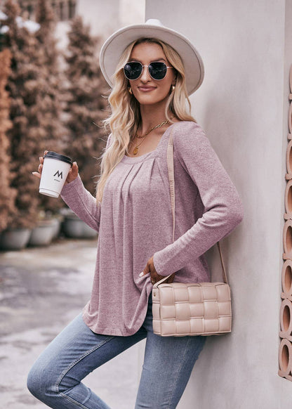 Top Square Neck Long Sleeve Charcoal / S