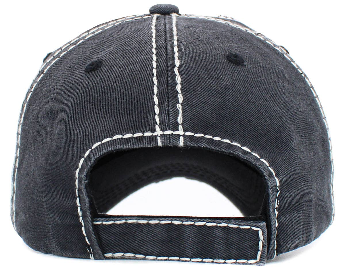 KBV1495 Howdy Washed Vintage Ballcap: Hot Pink