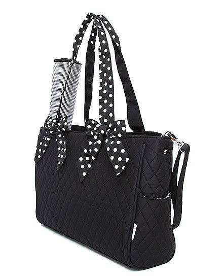 Quilted Solid Diaper Bag: RDWH