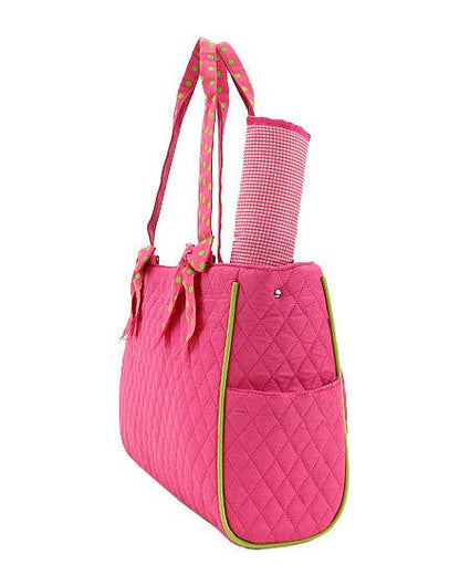 Quilted Solid Diaper Bag: RDWH