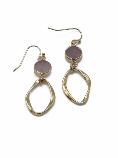 Semi Precious Stone Dangle Earrings: Turquoise