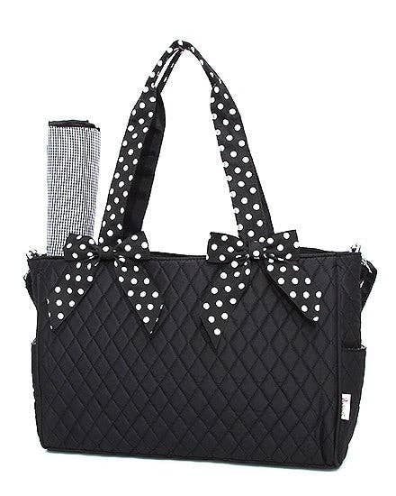 Quilted Solid Diaper Bag: RDWH
