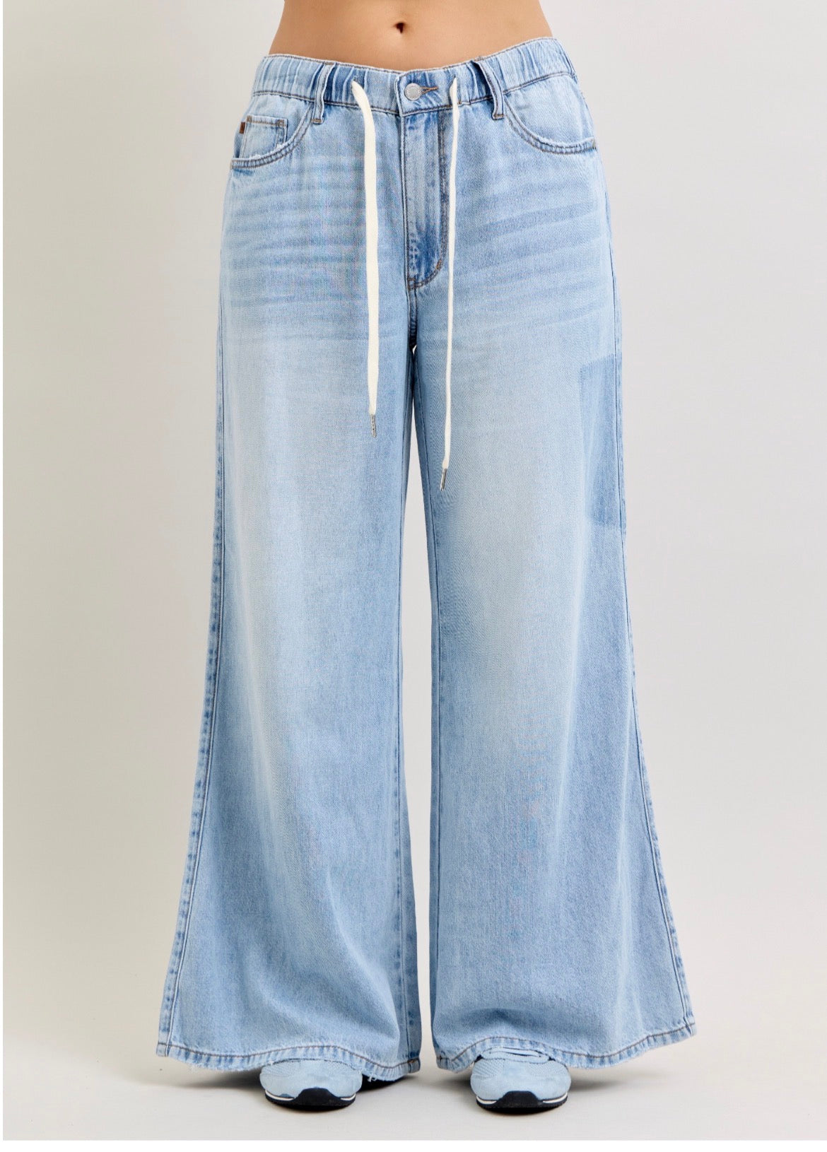 Judy Blue HW Palazzo Pants Lt Blue 881091