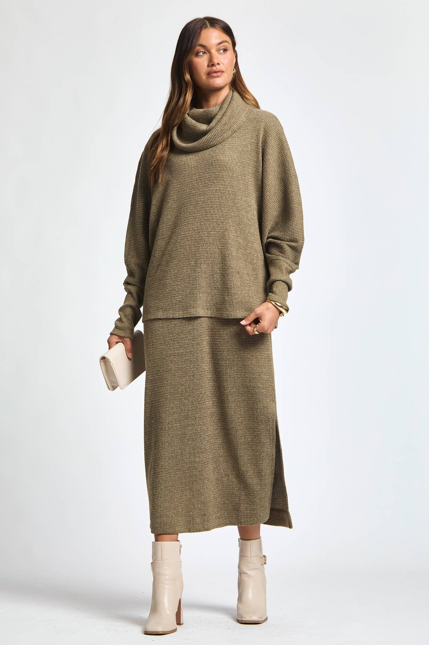 2 Piece Cozy Thermal Layered Set: Wine / M