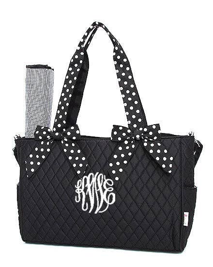 Quilted Solid Diaper Bag: RDWH