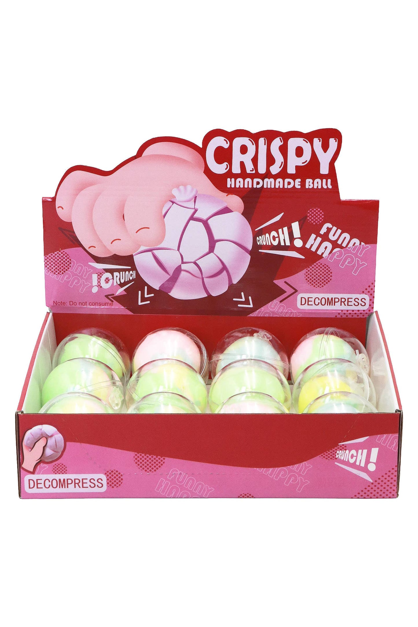 Mini Multicolor Crispy Cracking Clay Squishy Ball