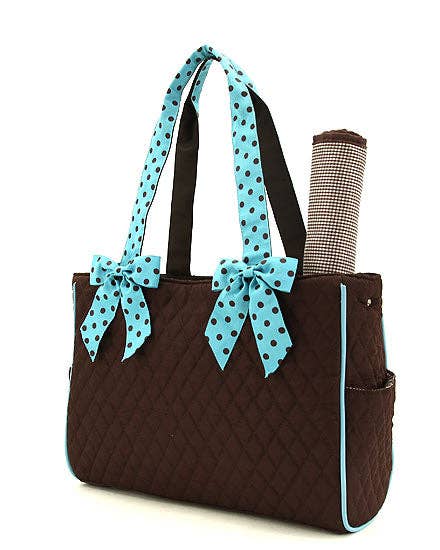 Quilted Solid Diaper Bag: RDWH
