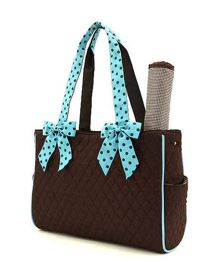 Quilted Solid Diaper Bag: RDWH