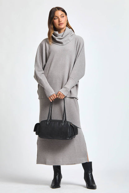 2 Piece Cozy Thermal Layered Set: Wine / S