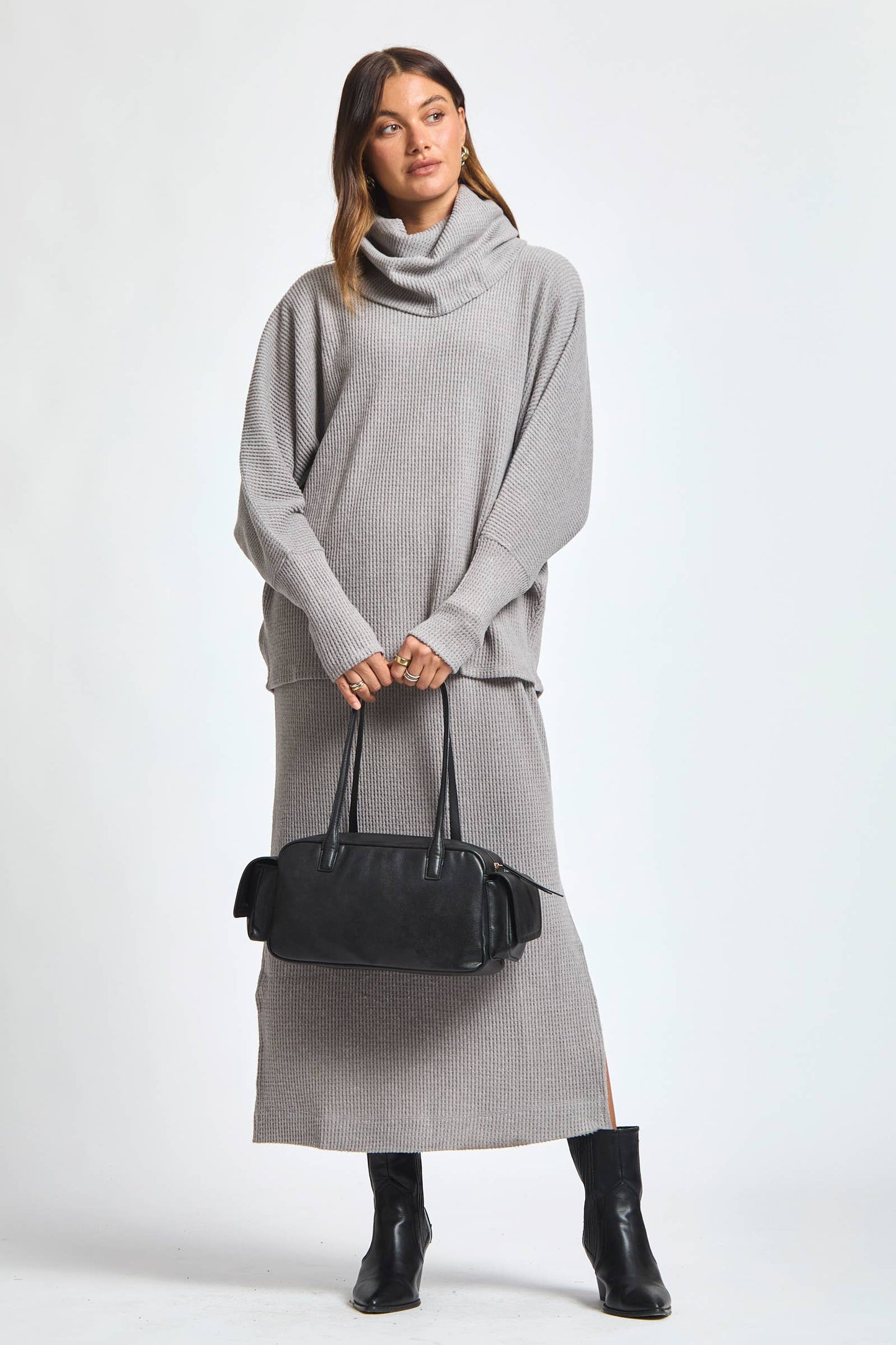 2 Piece Cozy Thermal Layered Set: Wine / M