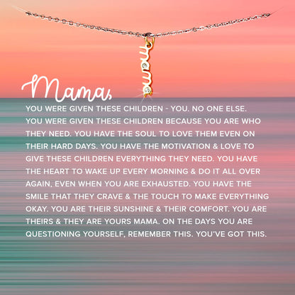 Mama Waterproof Necklace / Summershine: Stainless Steel Gold