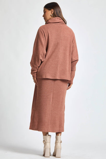 2 Piece Cozy Thermal Layered Set: Wine / S