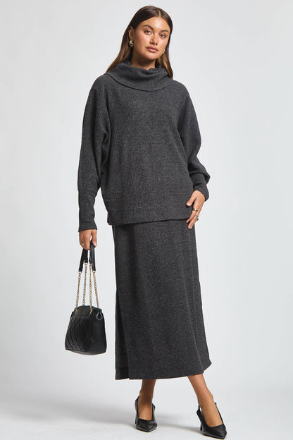 2 Piece Cozy Thermal Layered Set: Wine / M