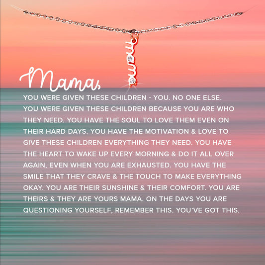 Mama Waterproof Necklace / Summershine: Stainless Steel Gold