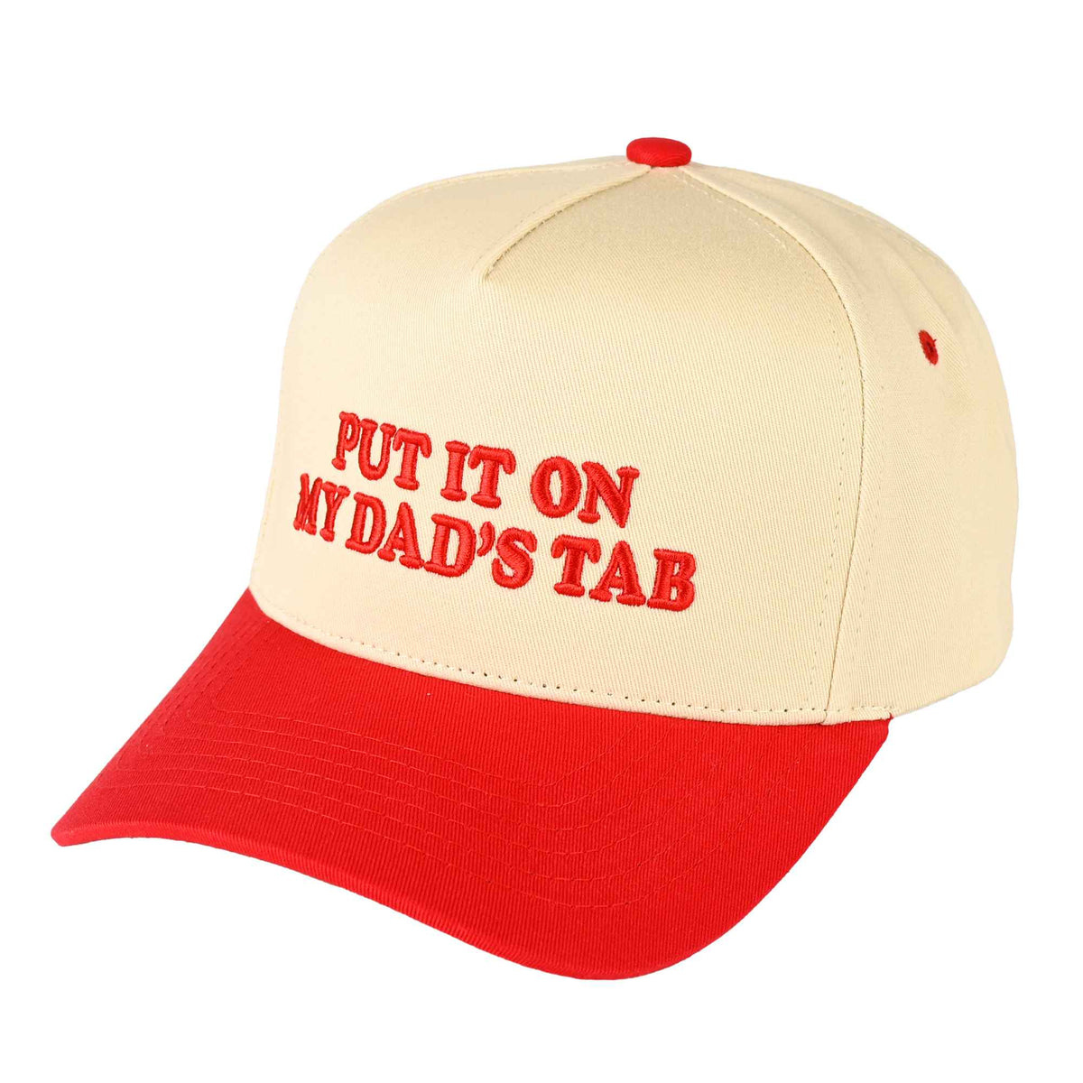 TCM0051 Puff Embroidered Put It On My Dad's Tab Trucker Hat: Leopard