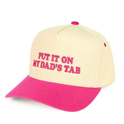 TCM0051 Puff Embroidered Put It On My Dad's Tab Trucker Hat: Leopard