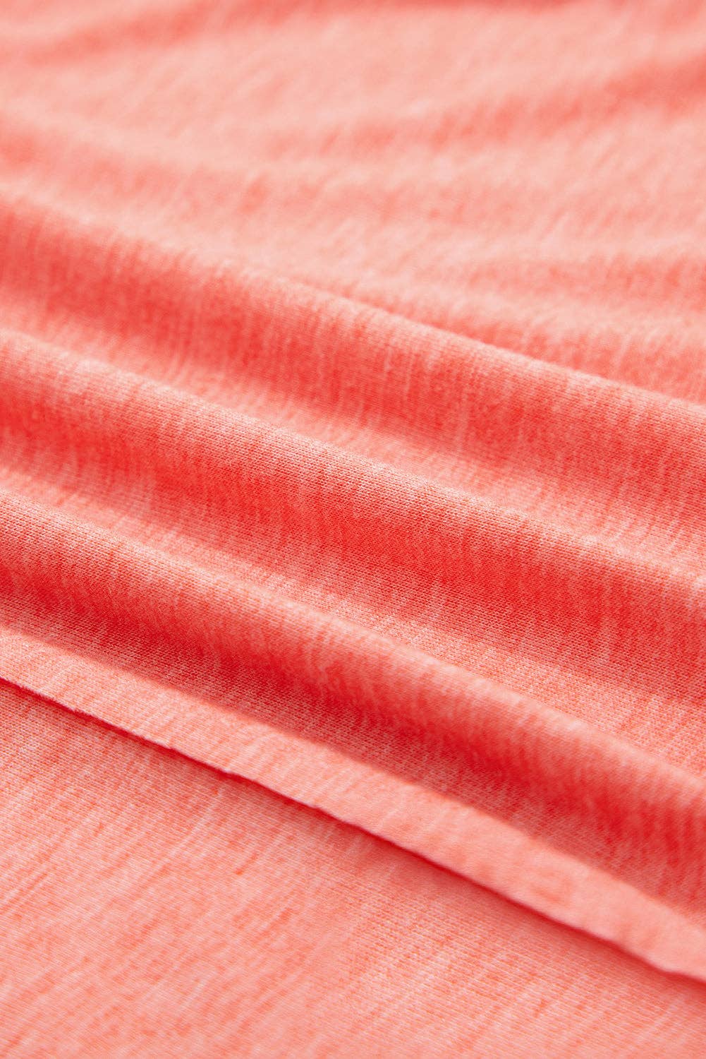 Floral Patchwork Long Sleeve T-Shirt: Fresh Salmon / L