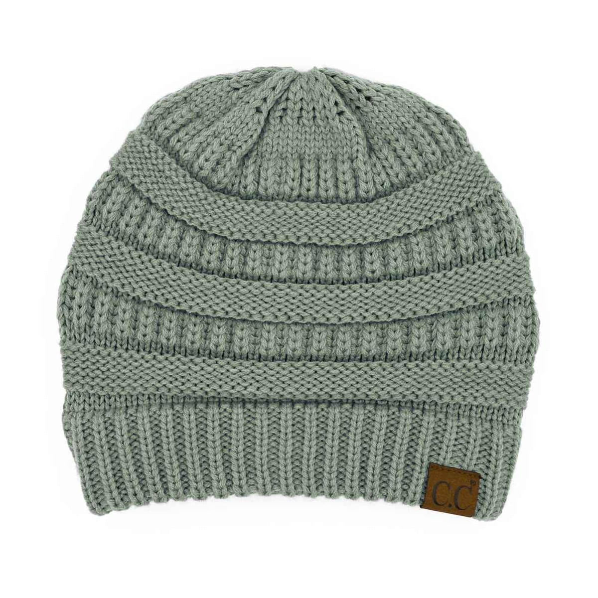 HAT20A Olivia Classic Knit Beanie: Toasted Almond